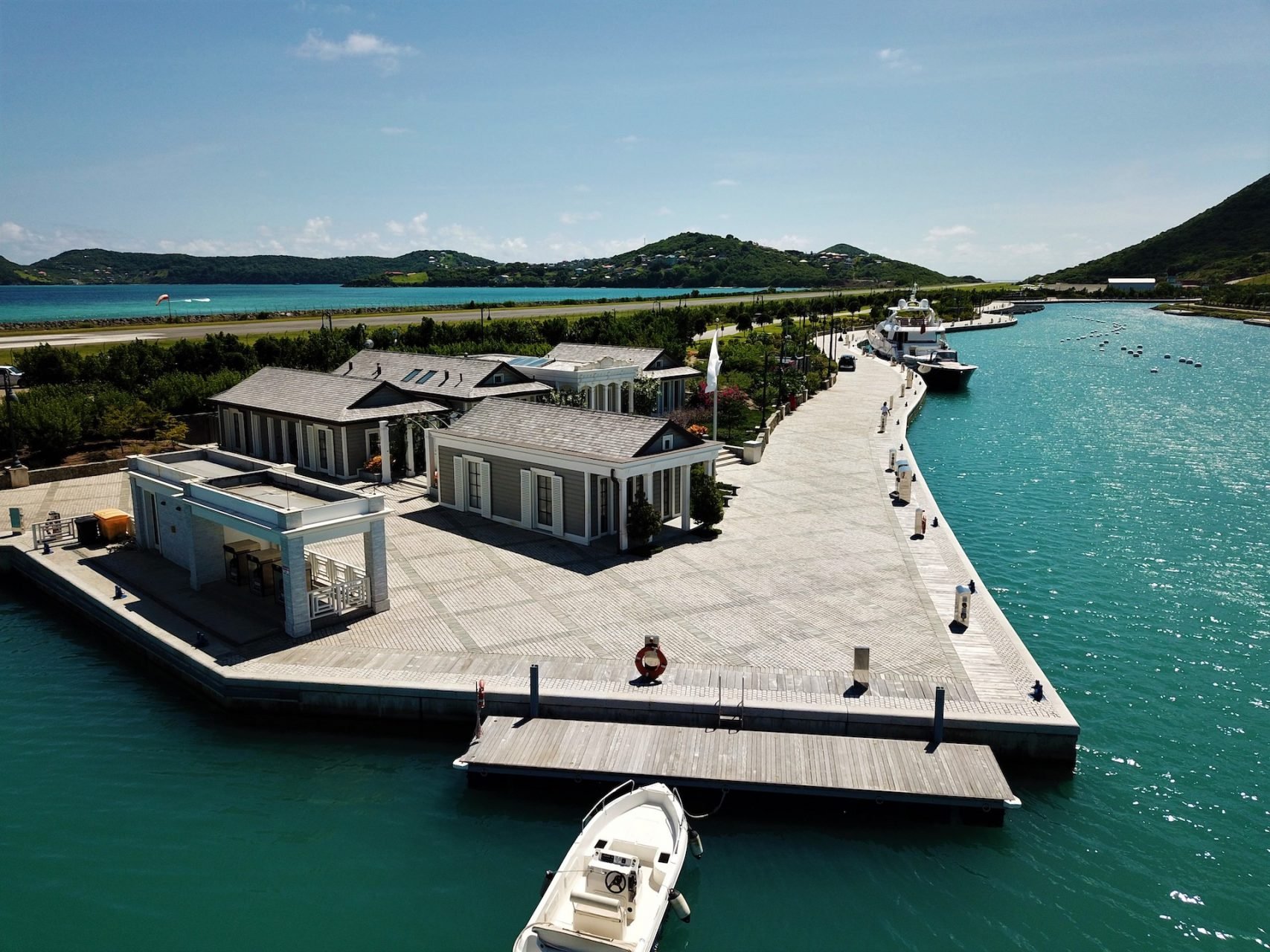 Marina office and berths sandy lane yacht club