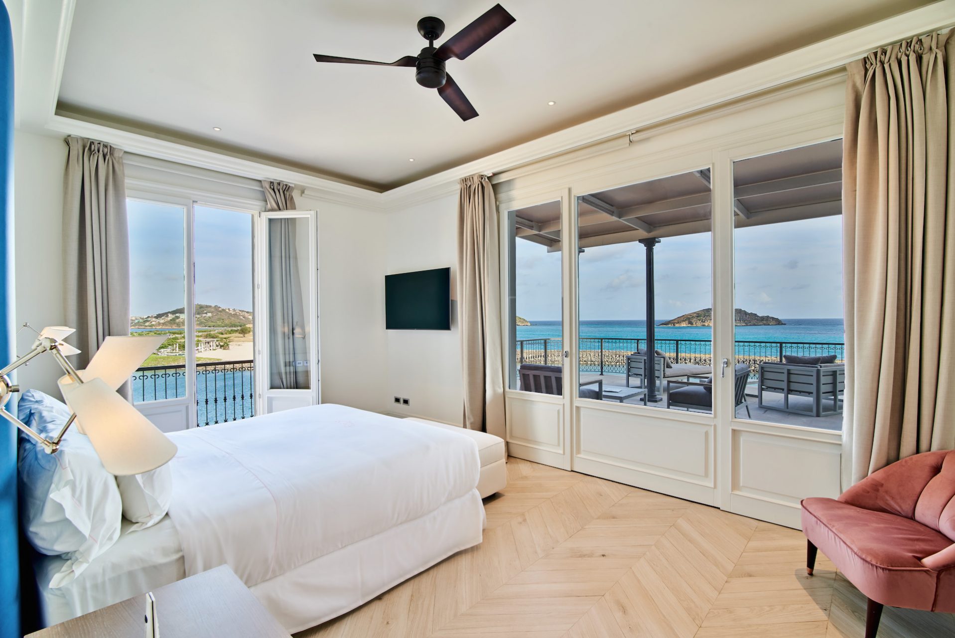 sandy lane yacht club bedroom with sea view