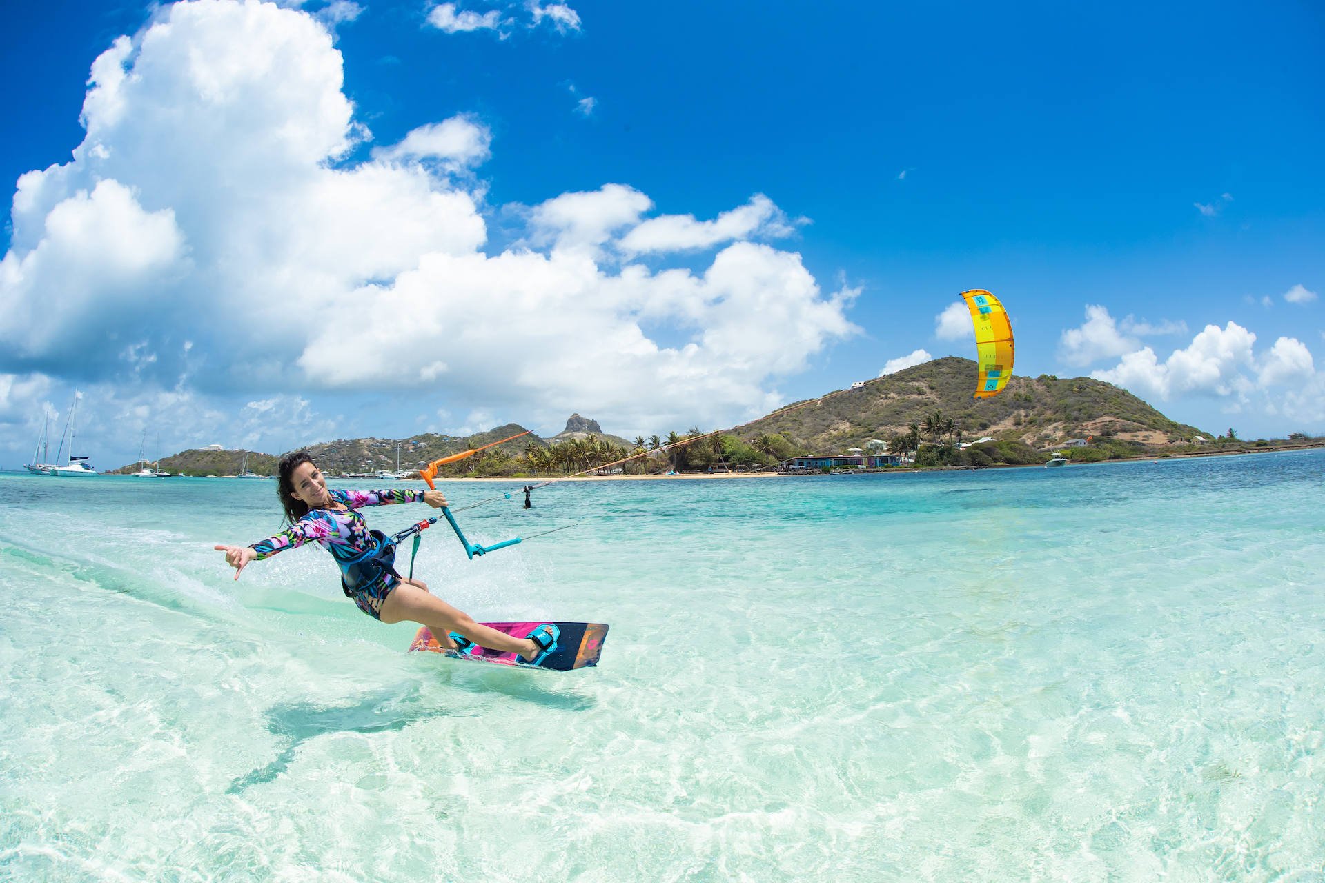 kitesurfing in the grenadines