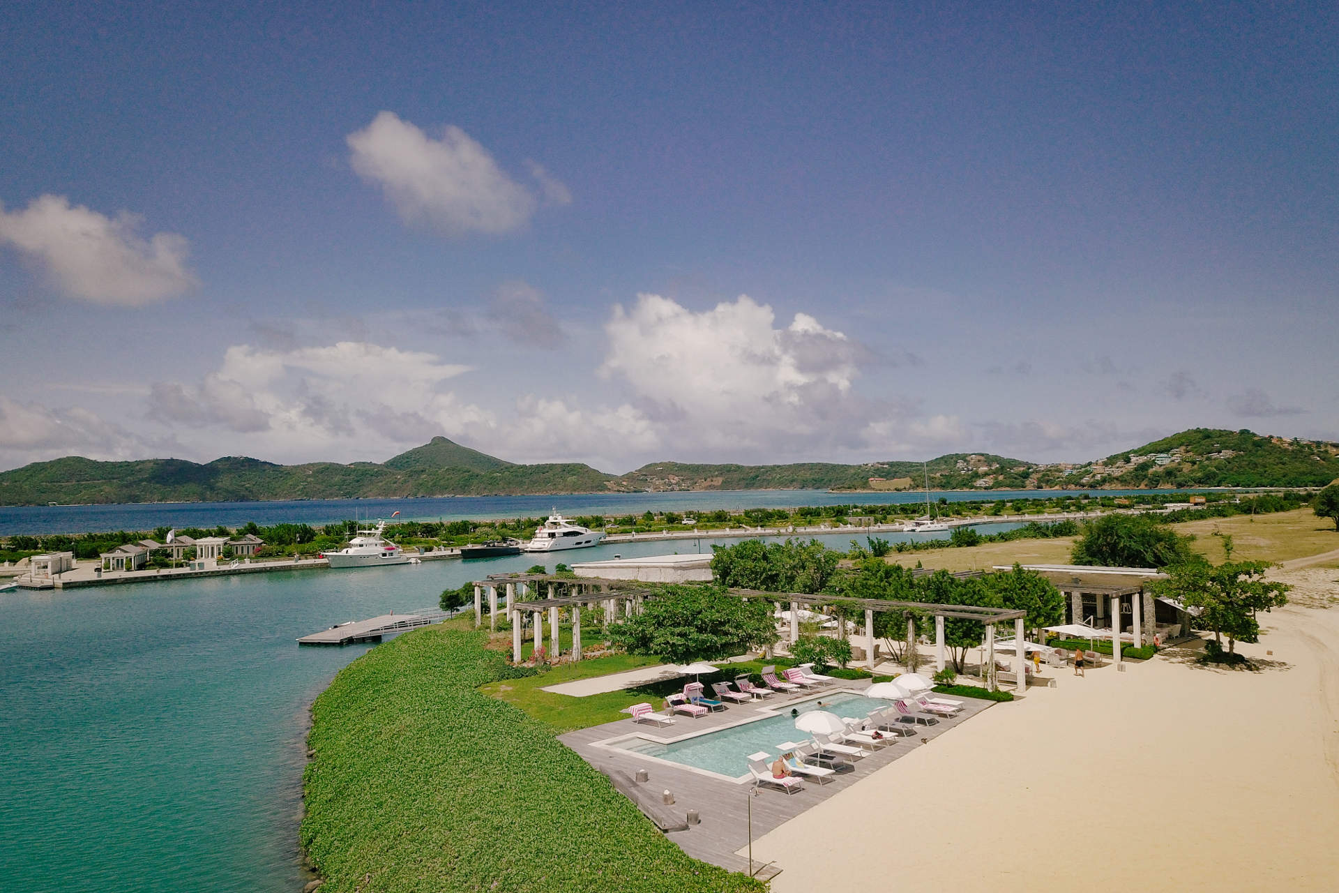 aerial view of Shenanigans Beach Club